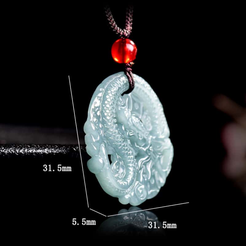 Prosperity Flow Dragon Jade Pendant-Prosperity & Success Guardian