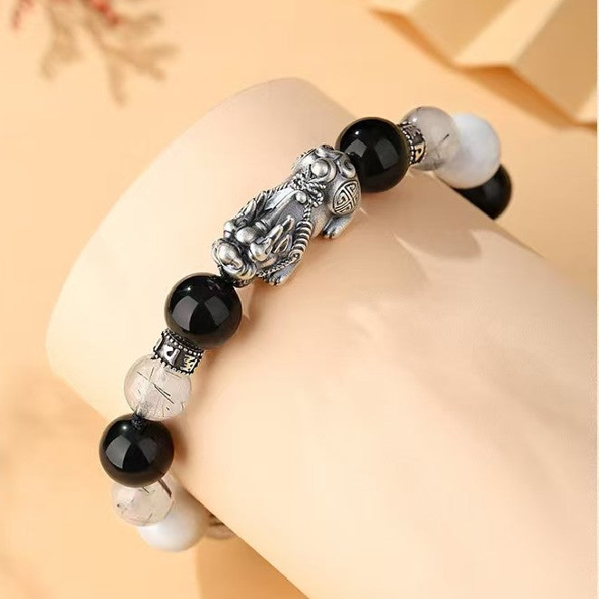 アクセサリー Pojitibu 999 Silver Pixiu Classic Couple Bracelet-Protection and Wealth