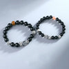 999 Silver Pixiu Black Obsidian Couple Bracelet-Protection and Wealth