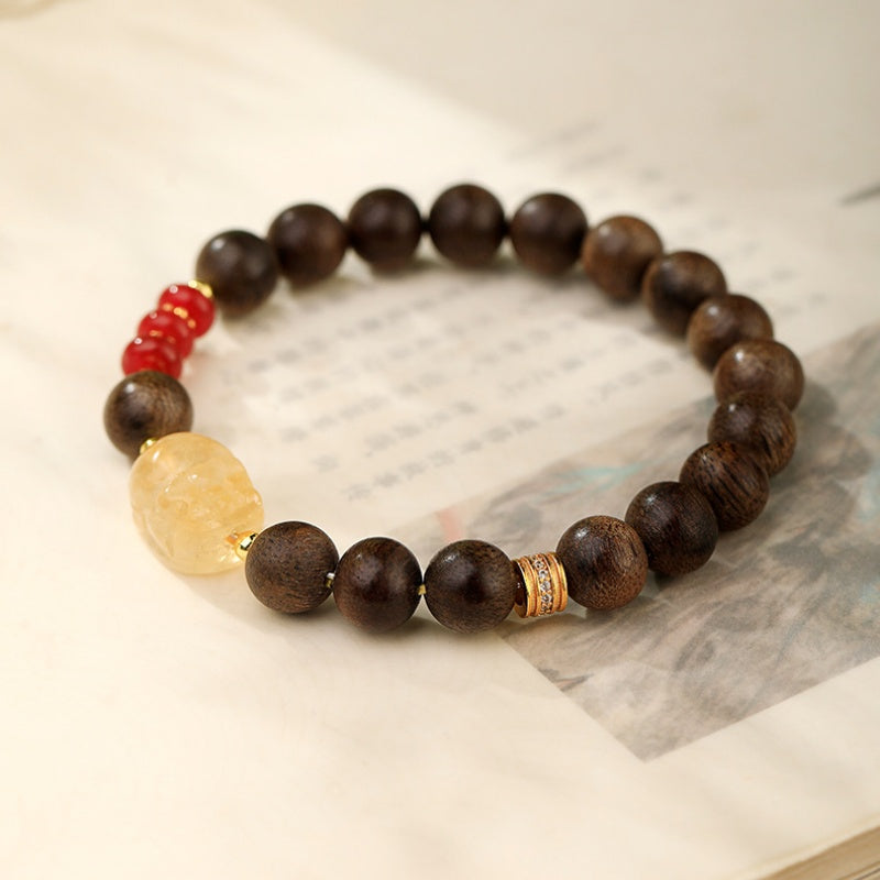 Rooted in Abundance-Citrine Pixiu Bracelet