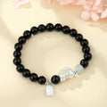 Dragon Pixiu Fine Silver Couple Beaded Bracelet-Welcoming Blessings