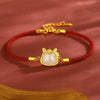 Joyful Promise – Jade Horse Red Cord Bracelet