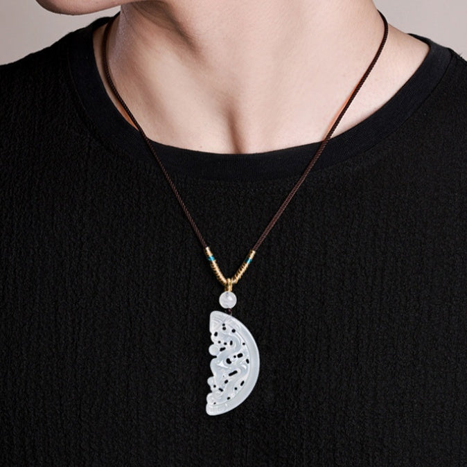 Dragon & Phoenix Hollow Design Aaget Pendant Set – Unity, Love & Lifelong Bond