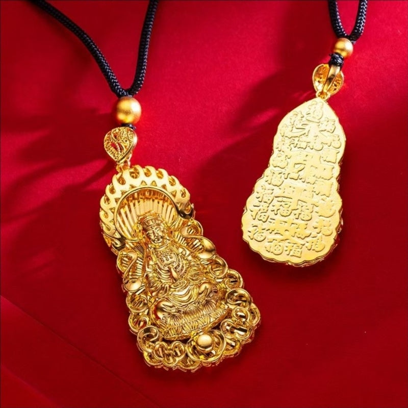Gold Guan Yin Buddha Pendant -Protection&Healing