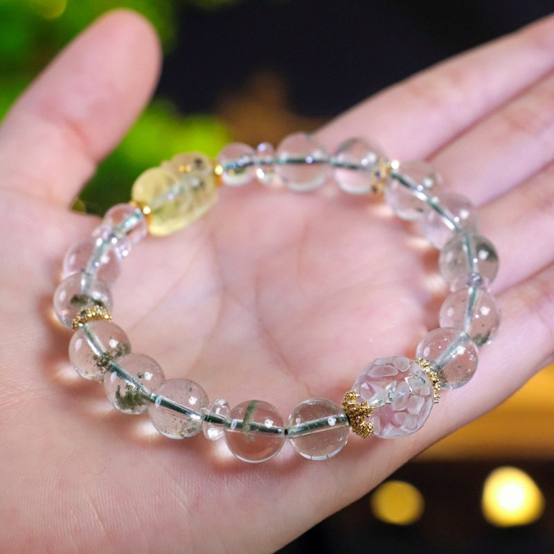 Green Phantom Quartz Pi Xiu Bracelet-Divine Protection