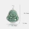 Grade A Jade Laughing Buddha Pendant – Women’s S925 Silver Mounted Bean-Type Jade Amulet