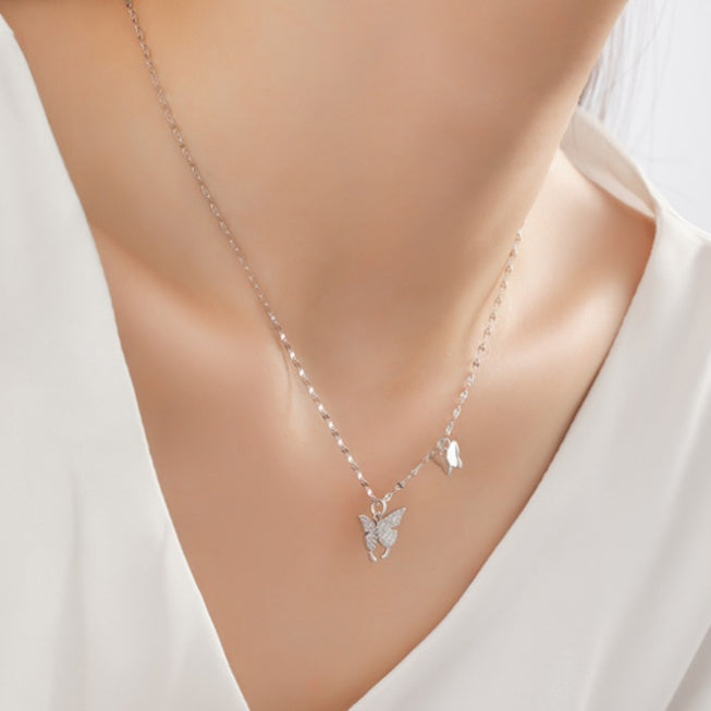 Butterfly Fine Silver Necklace-Love in Flight