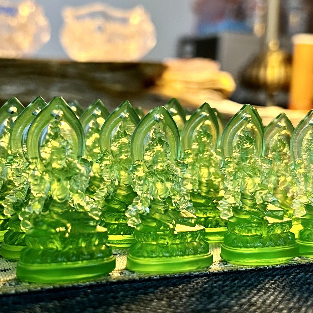 Green Tara Glaze Pendant – Protection, Compassion & Positive Energy