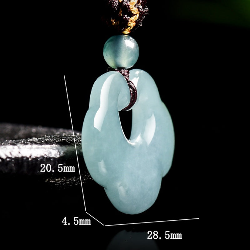 Fortune Harmony Ruyi Jade Pendant Necklace