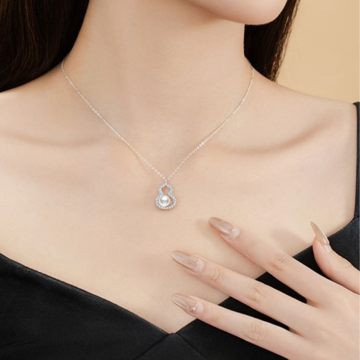 Gourd & Freshwater Pearl Necklace-Blessings Close to Heart