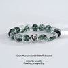 Green Phantom Quartz Bracelet with 925 Silver Butterfly – Crystal of Clarity, Growth & Good Fortune