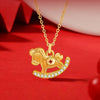 Gold Rocking Horse Fortune Necklace — luck, abundance, momentum
