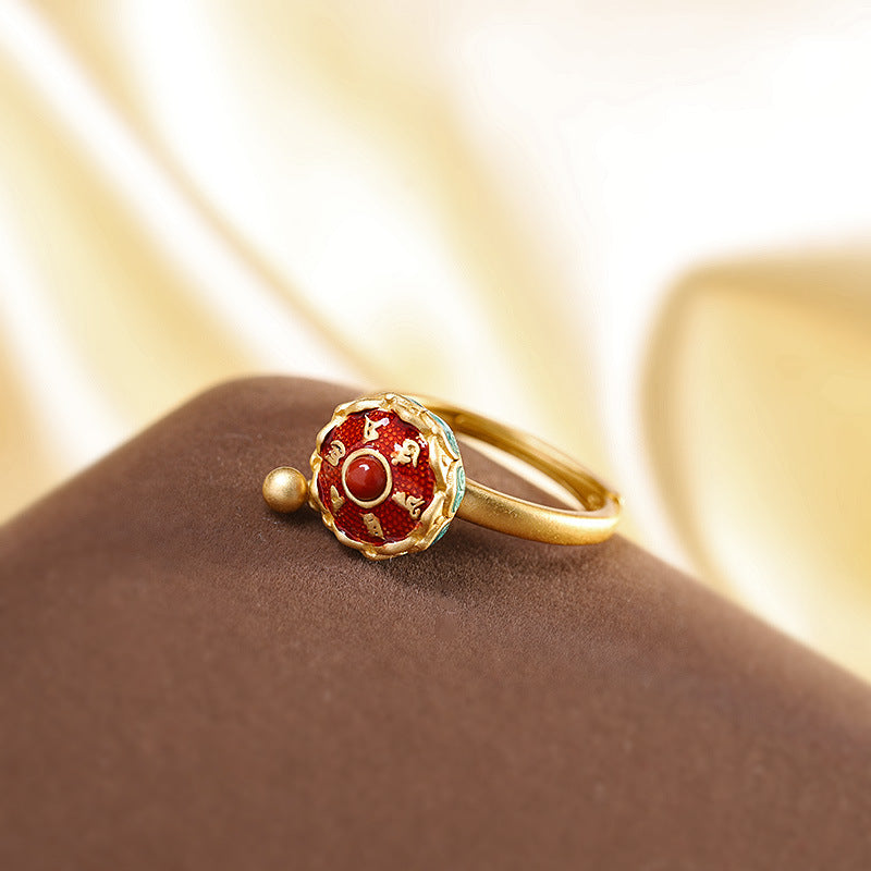 Eight-Petal Lotus Spinning Ring-Tranquil Grace