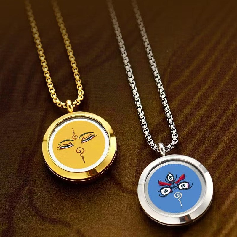 Buddha Eyes Pendant-Thangka Ghau Prayer Box