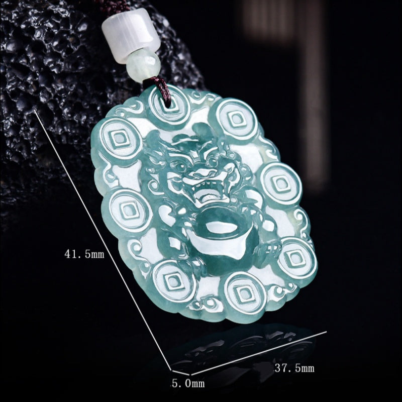 Money Ingot Pixiu Jade Pendant-Wealth, Prosperity & Protection