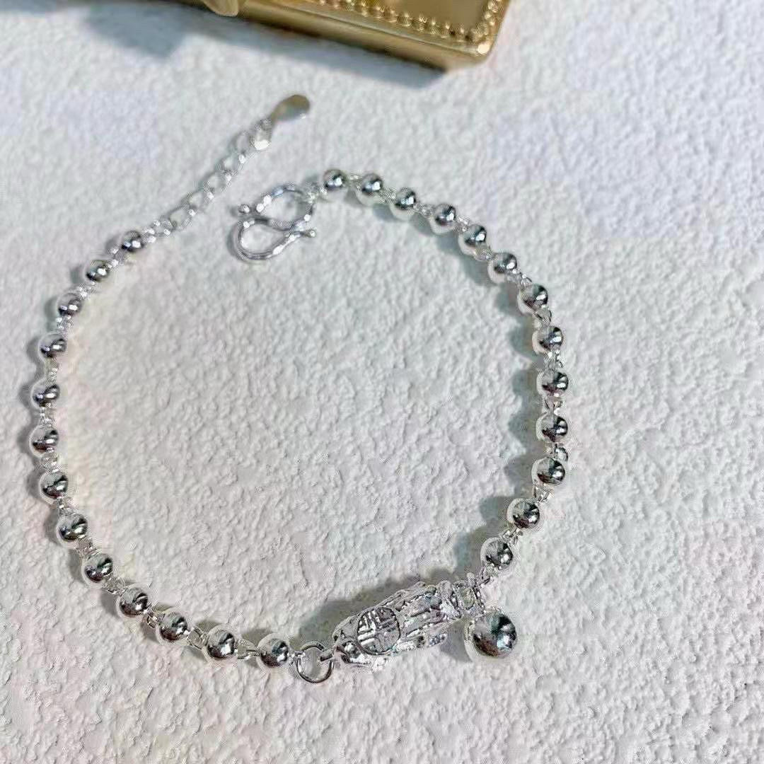 Pixiu Sterling Silver Bead Bracelet-Prosperity & Protection