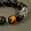 999 Silver Pixiu Gold Obsidian Bracelet-Attract Luck