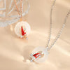 Fortune Koi White Chalcedony & Agate Pendant Necklace