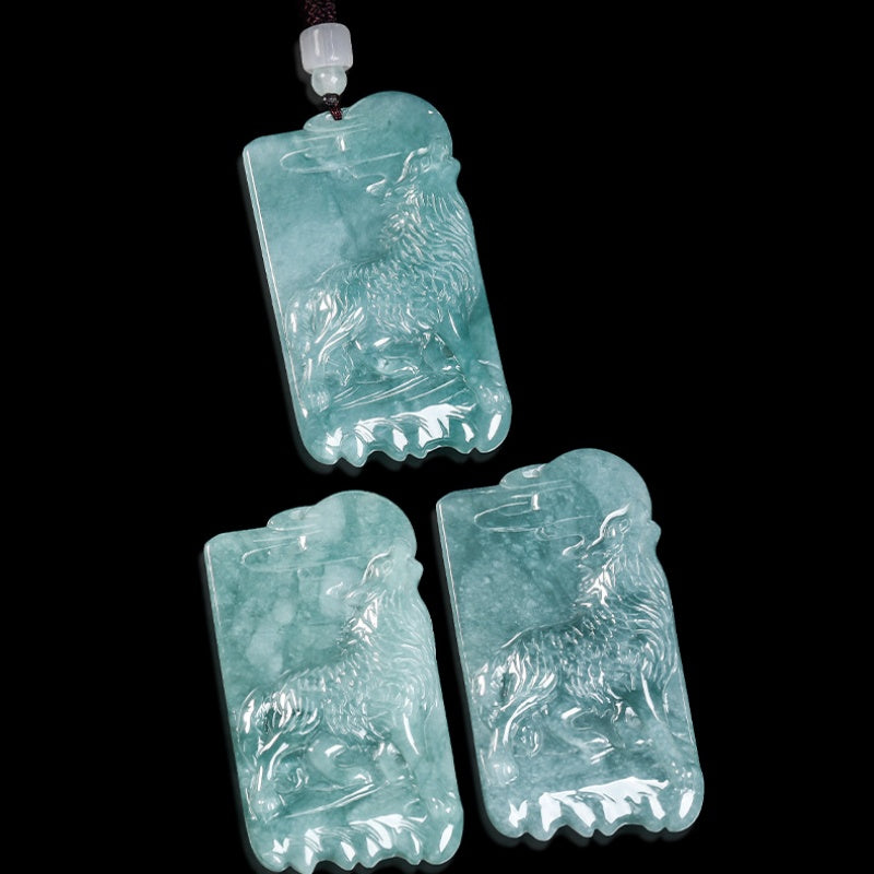 Howling Wolf Jade Pendant-Stay True and Stand Through Every Storm