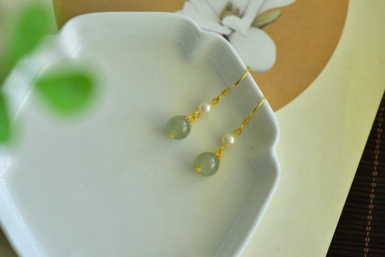 Calm in Motion-Hetian Jade Earrings