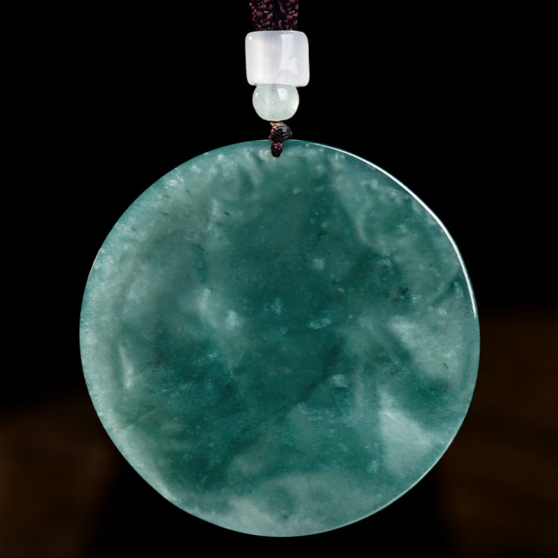 Guan Gong Dragon Jade Pendant-Amulet for Career Elevation, Prosperity & Protection