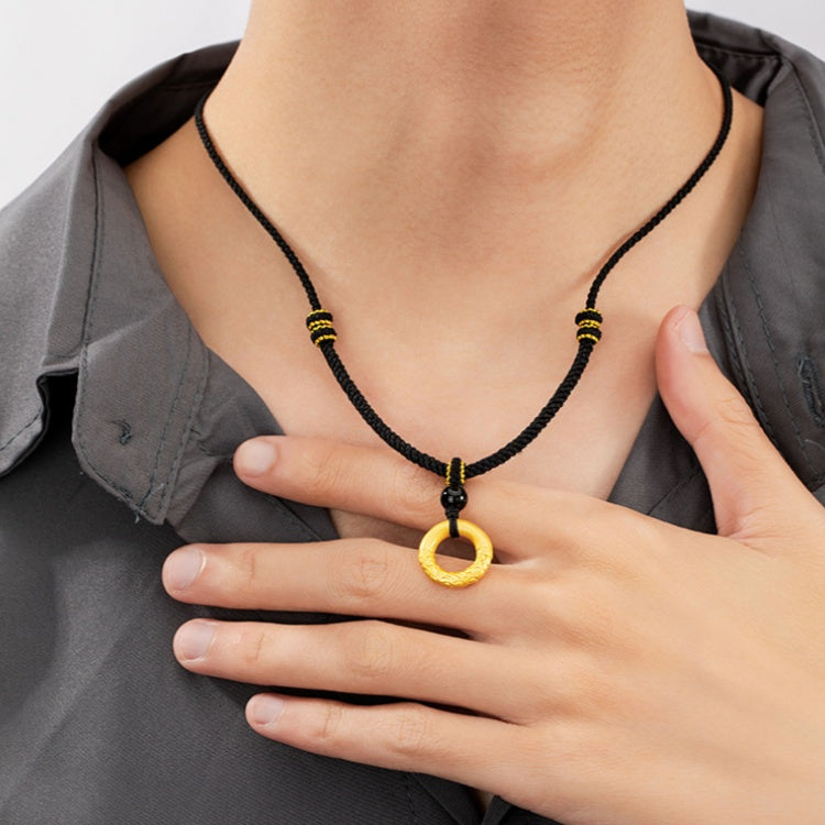 Cloud Peace Ring Cord Necklace-Wishes for Peace