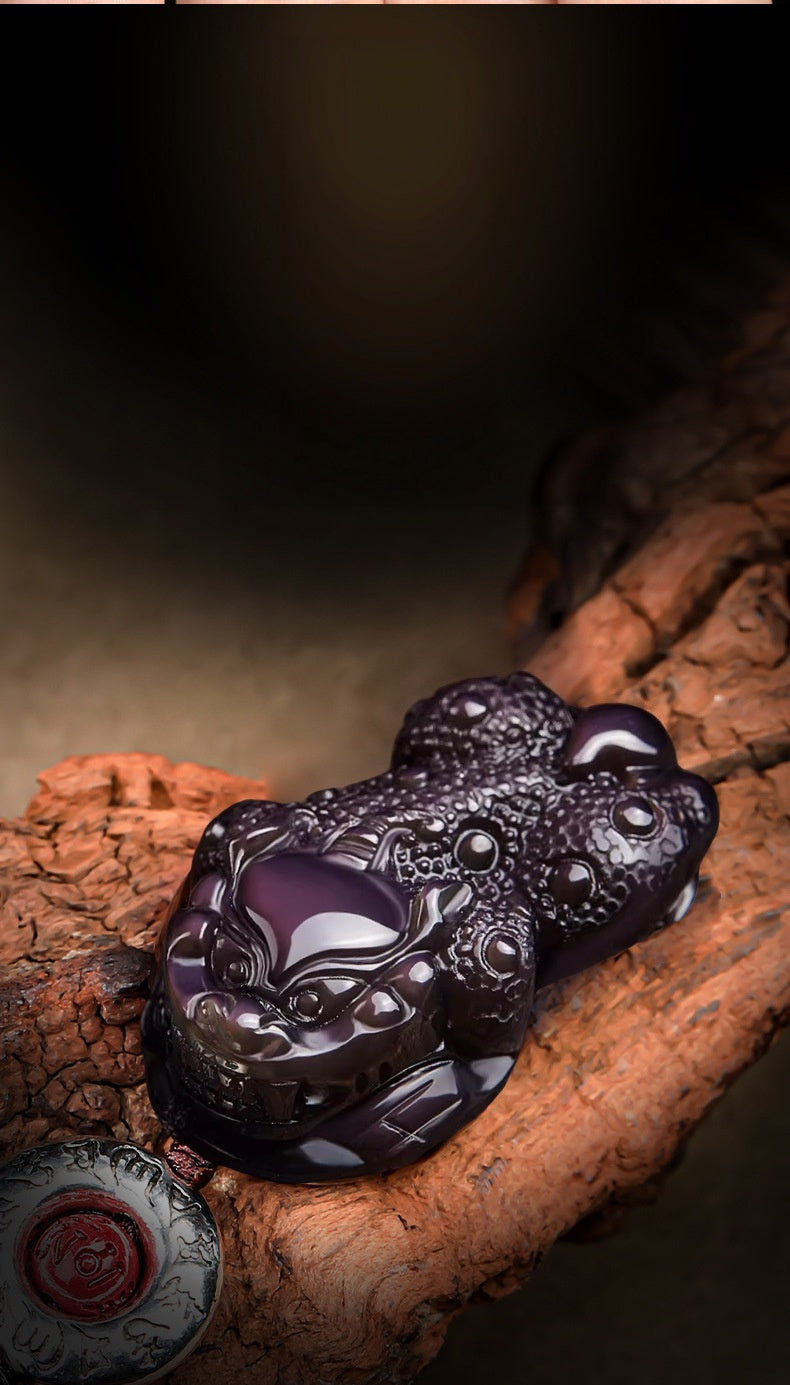 Black Obsidian Pixiu Car Keychain-Roadside Resolve
