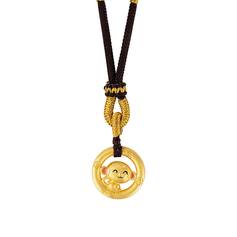 Twelve Gold Zodiac Peace-Guard Amulet Necklace Series