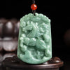 Natural Green Jade Horse Pendant – Symbol of Success & Strength