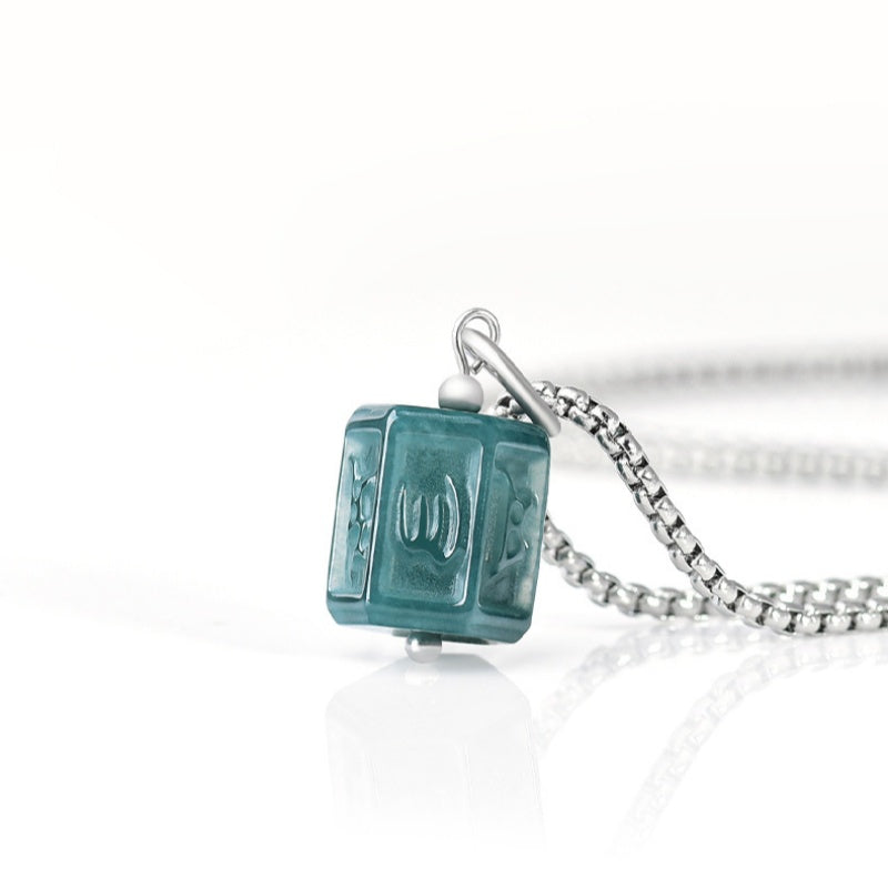 Inner Peace-Six-Syllable Mantra Ice Jade Pendant