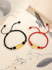 Golden Pixiu Couple String Bracelets – Lucky & Protection Red and Black String Set