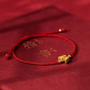 Gold Butterfly Red String Bracelet-Transformation and Prosperity