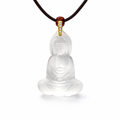 Ancient Method Glazed Amitabha Buddha Pendant - Double-Sided 3D Spiritual Amulet