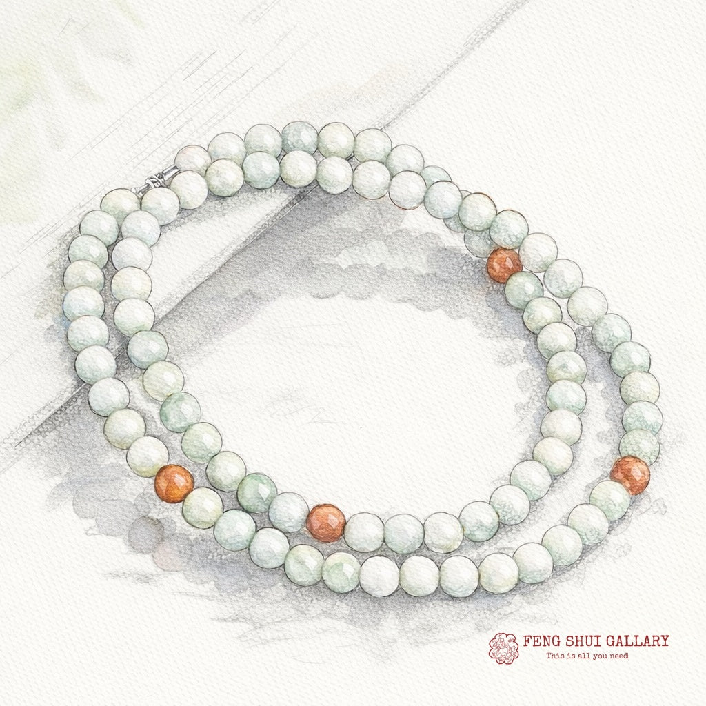 Mala Prayer Jade Beads Bracelet- Stress Relief