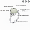 Green Jade Cabochon Ring-Prosperity Luck