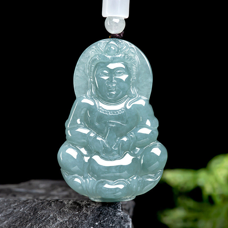 Guan Yin Buddha Jade Pendant-Protection&Healing