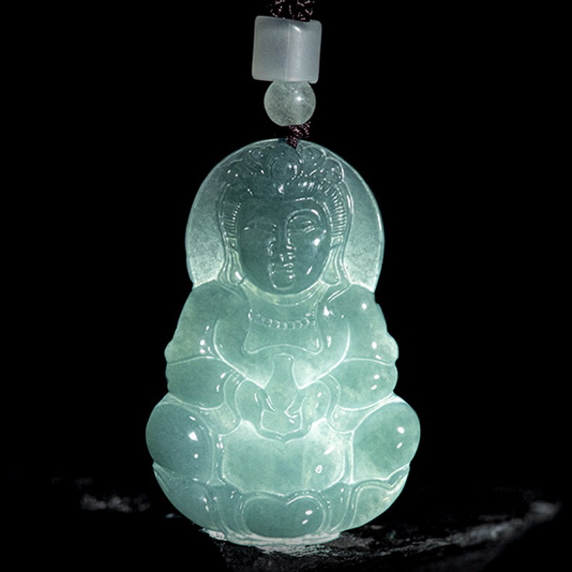 Guan Yin Buddha Jade Pendant-Protection&Healing