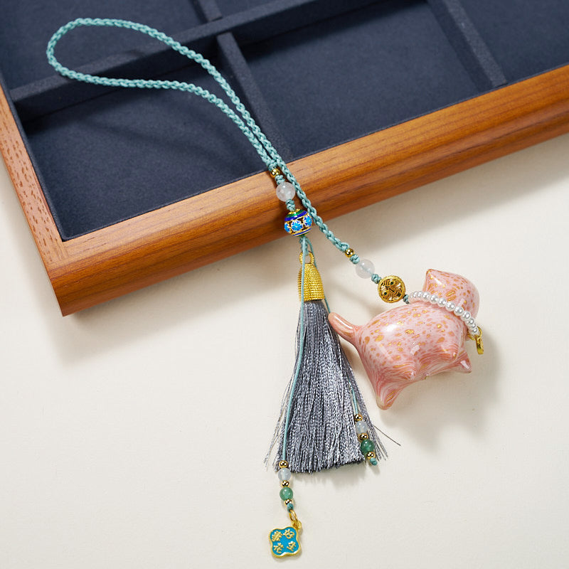 Lucky Fortune Cat Keychain-Wealth&Protection