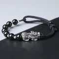 Pixiu Armband – Schwarze Obsidian-Perlen