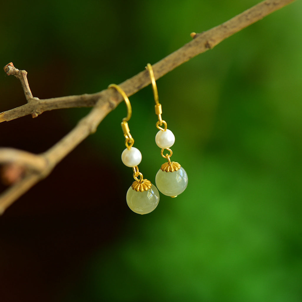 Calm in Motion-Hetian Jade Earrings