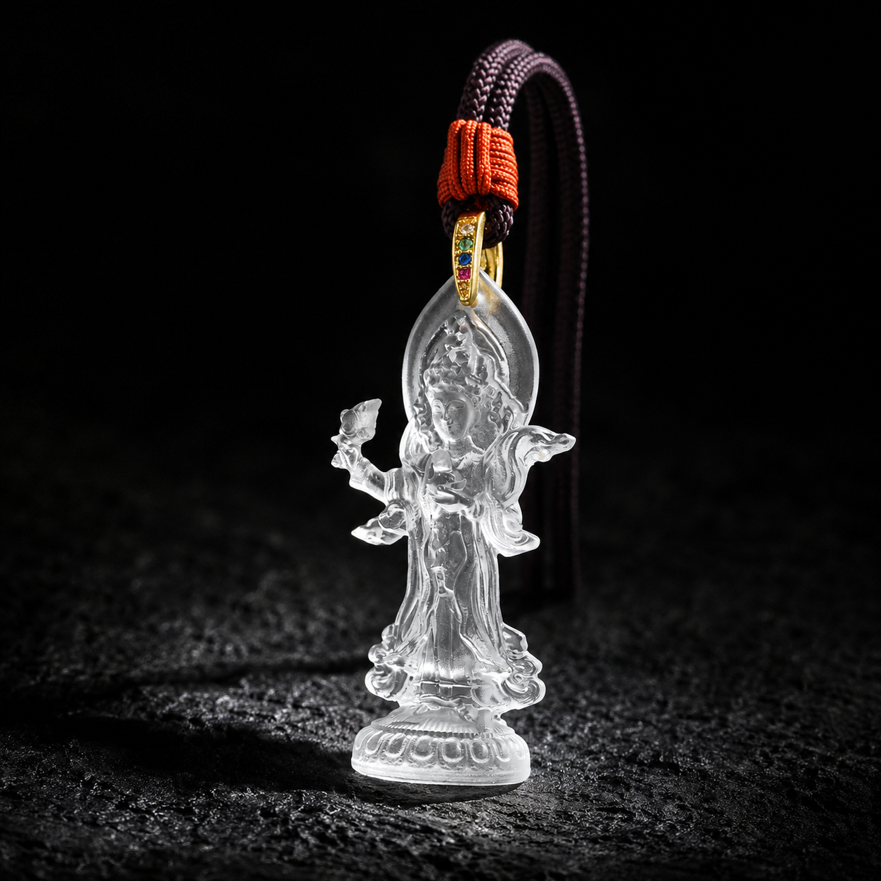 Achi Chokyi Drolma GlazePendant-Protector, Wisdom & Compassion