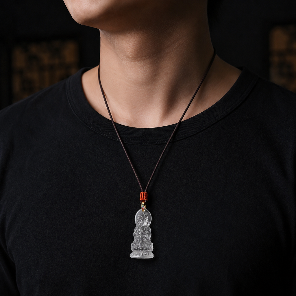 Achi Chokyi Drolma GlazePendant-Protector, Wisdom & Compassion