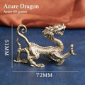 Azure Dragon White Tiger Vermilion Bird Black Tortoise Antique Brass Four Auspicious Creatures Set