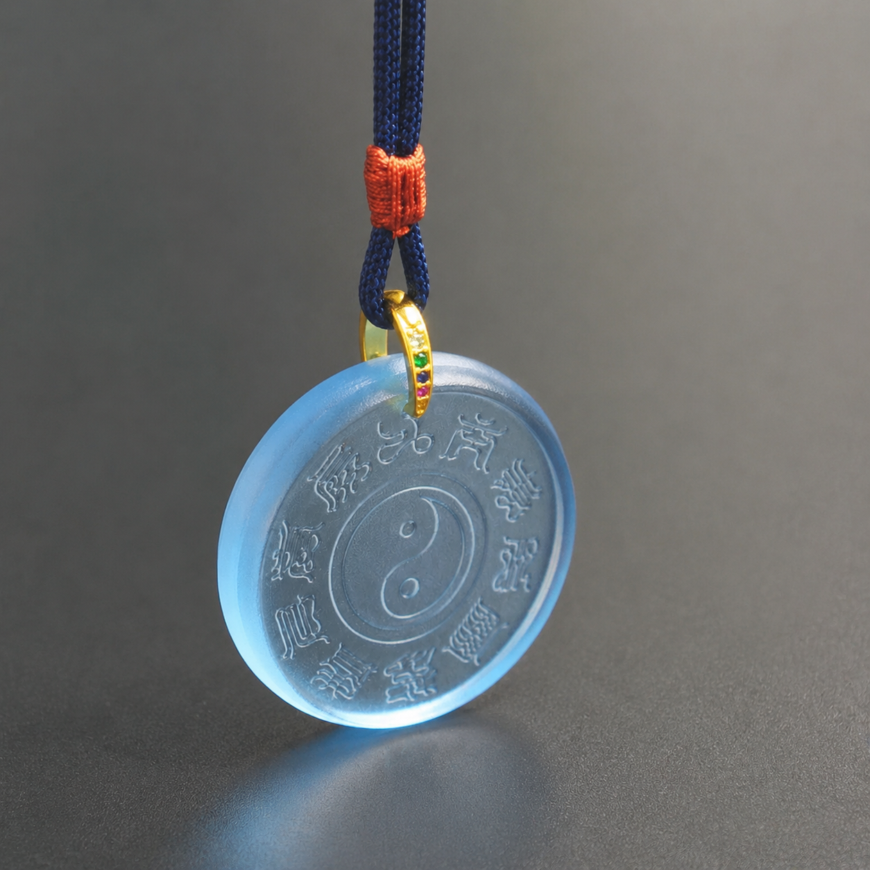 Tai Chi Bagua Glaze Pendant–Balance, Protection & Harmonious Energy