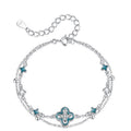Complete clover bracelet and extension chain on white