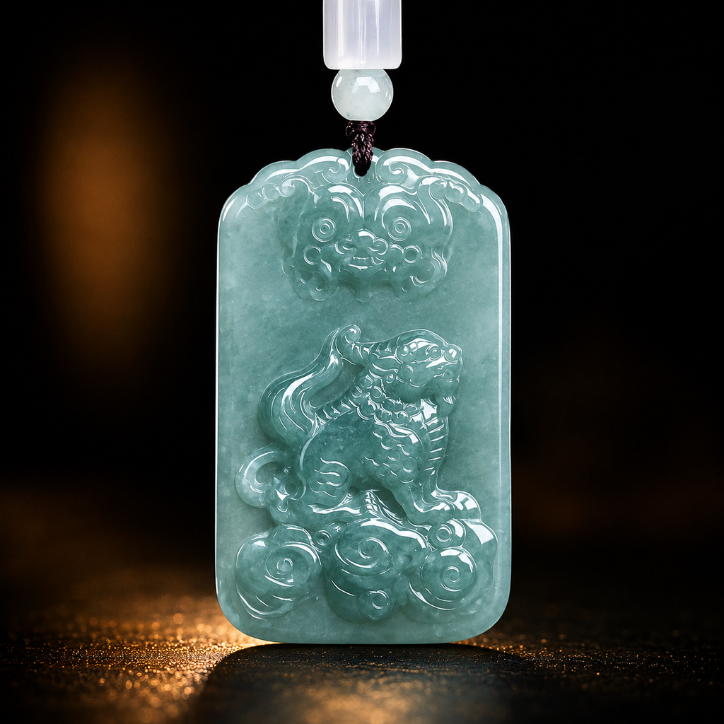Natural Jade Pixiu Prosperity Pendant-Wealth, Protection & Good Fortune