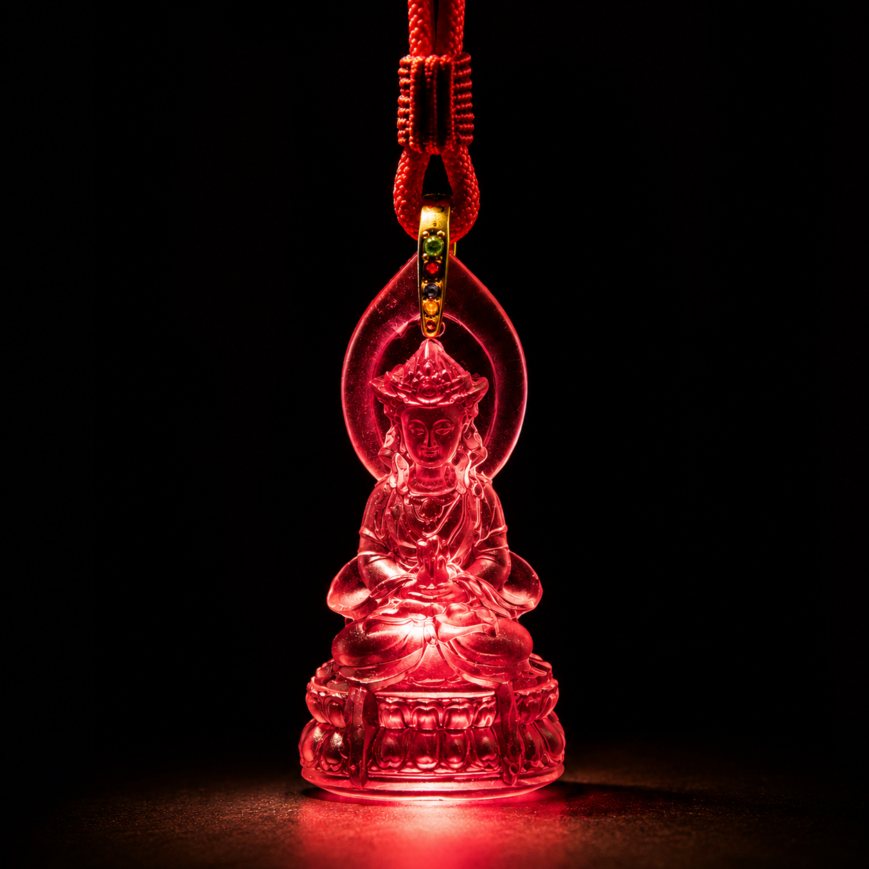Longevity Buddha Liuli Pendant–Peace, Protection & Long-Life Blessings