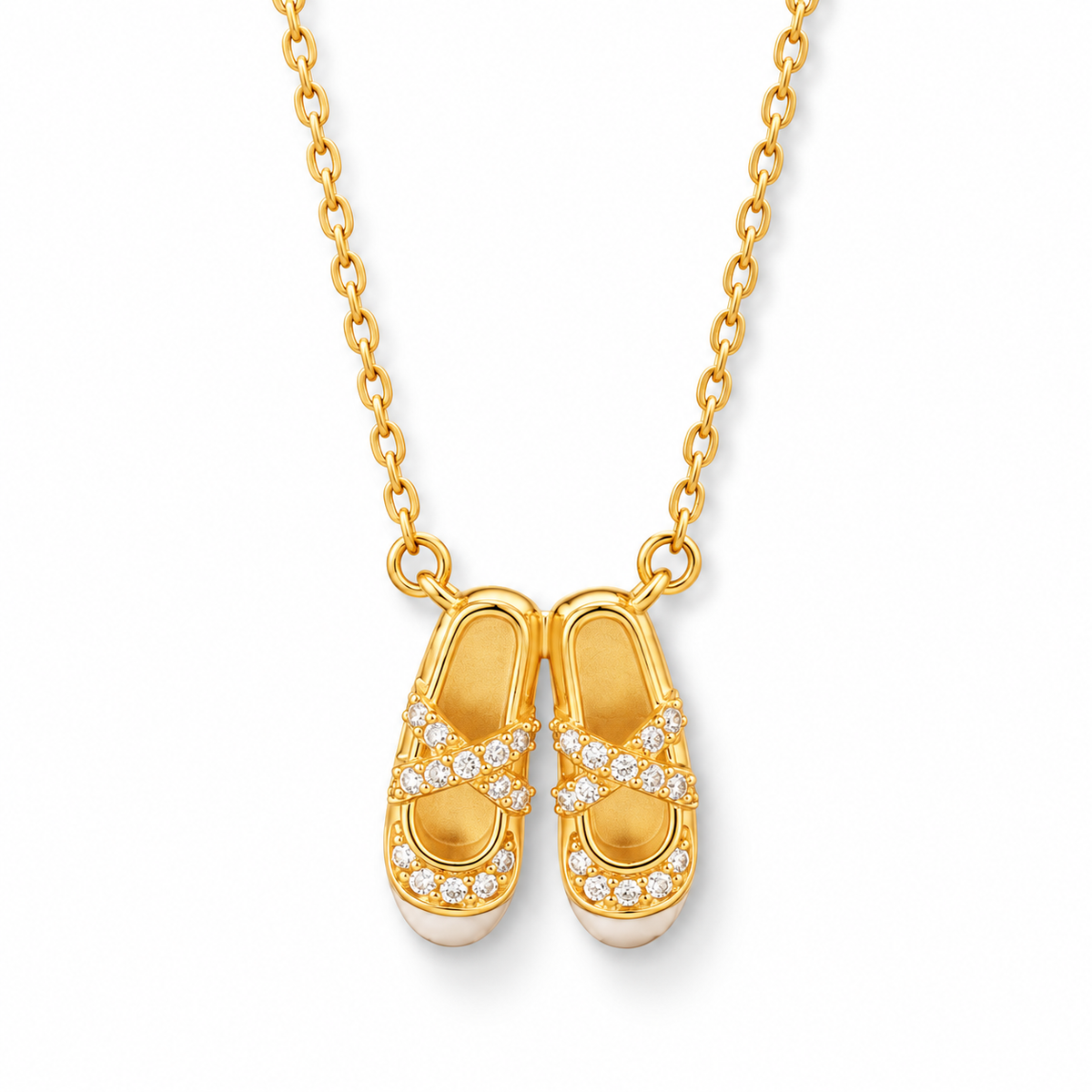 Ballet Slipper Necklace-A Little Ballet Sparkle