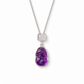 Carved in Violet-Pixiu Amethyst Necklace