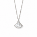 Mother-of-Pearl Fan Pendant Necklace-Quiet Grac